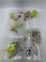Cabela’s plastic divided bait box full Spinner