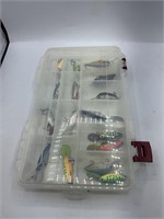 Plano plastic lure divided box with 16 lures