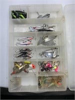 Plastic fishing divided fishing jig box full jigs