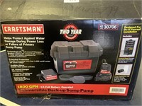 Craftsman 1800 GPH 12 volt Battery Operated