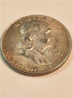 US Silver half Dollar Franklin 1949 high grade.M73