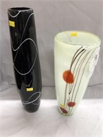 Two Unsigned Art Glass Vases