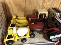 Ertl Toy Tractors with Gabriel Toy Trucks
