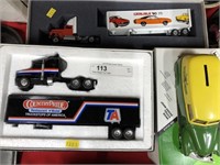 Three Diecast Toy Trucks