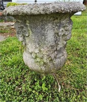 Lot #3000 - Concrete urn planter with lions head