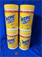 (4) Tubs of Wipe Out- 80 Antibacterial Wipes