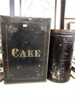 Toleware Cake Box and Canister