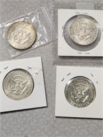 USA Silver half dollar x2coins&2 not silver.Hb9d4