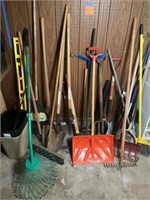 Yard Tools, Brooms, Shovels, Axe