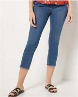 Kim Gravel Primabelle Crop Jeans w/ Frayed Hem
