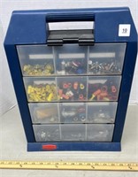 Rubbermaid organizer with electrical connectors,