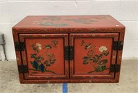 18 x 31 x 18 vintage oriental cabinet