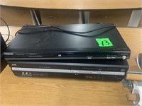 VCR and DVD player