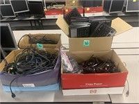 4 Boxes of Misc Wires and Keyboards