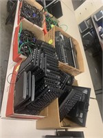 6 Boxes of misc Cords and Keyboards