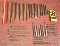 Large asst of punches & chisels