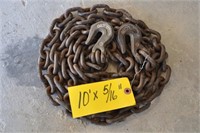10' x 5/16" log chain w/ hooks
