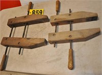 Pr of wood clamps