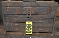 Old machinist tool box w/ some contents