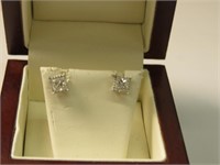 10k white gold Diamond Earrings 1ct.tw.