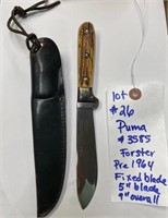 LOT#26) PUMA #3585 FORSTER PRE 1964 FIXED BLADE
