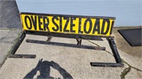 Oversize load sign with brackets