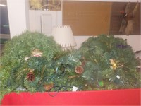 Christmas Greenery: 2 Lighted (Working) Swags