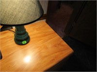 2 MATCHING LAMPS - GREEN