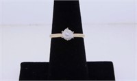 14K yellow gold unique mis-shapen pearl ring,