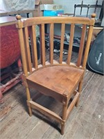 Vtg. Wooden Corner Chair