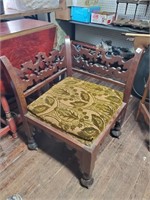 Ornate Carved Antique Corner Chair