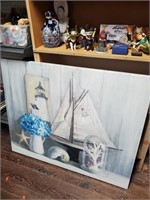 Painted Canvas Nautical Theme