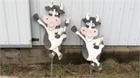 Plywood cut out Cows (broken tail)