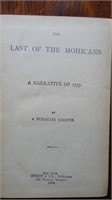 THE LAST OF THE MOHICANS, FENIMORE COOPER, 1889