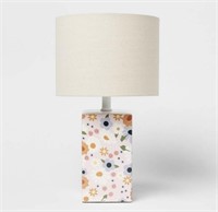 Floral print table lamp