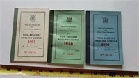 1950'S NON RESIDENT ANGLING LICENCES