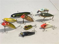 9 Early Rare Heddon Antique Lures