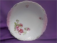 Pink Flowered Porcelain Dis 8 1/2x 2 1/2"