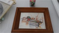 Gregory F. Messier Duck Print in Wood Frame
