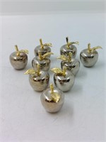 Set of 9 Silver Plated Place Card Holders