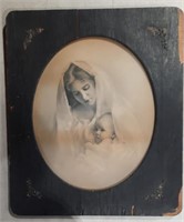 Madonna&Child 1899 Knaffl Bross Antique Frame.C3B4