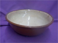 Glazed Clay Bowl, 8 1/2x3"