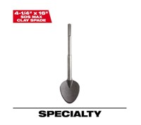 Milwaukee 4-1/4inX16in SDS-MAX Steel Clay Spade