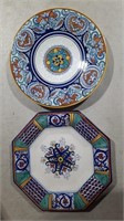Two Deruta Italy Hand Painted Plates.HB11C1