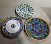 Deruta Italy Decorative Plate Lot Of 3 HB11B2