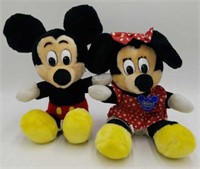 Vtg A Disney Original Minnie & Mickey Plushies