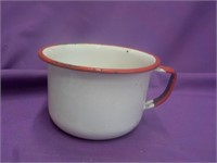 Red Trim Enamel Cup 4 1/2x4x2 1/2"