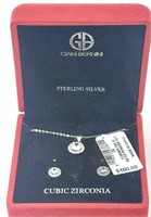 Sterling & Cubic Zirconia Necklace & Earrings Set