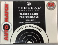 (325) Rnds Federal .22 Long Rifle Ammo