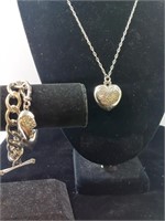 Juicy Couture  Locket Necklace and Charm Bracelet